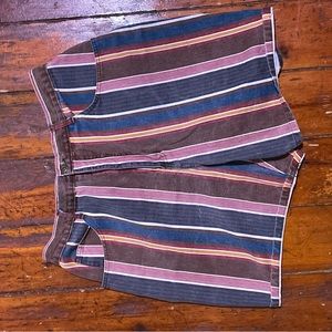 Striped 80s shorts size 16